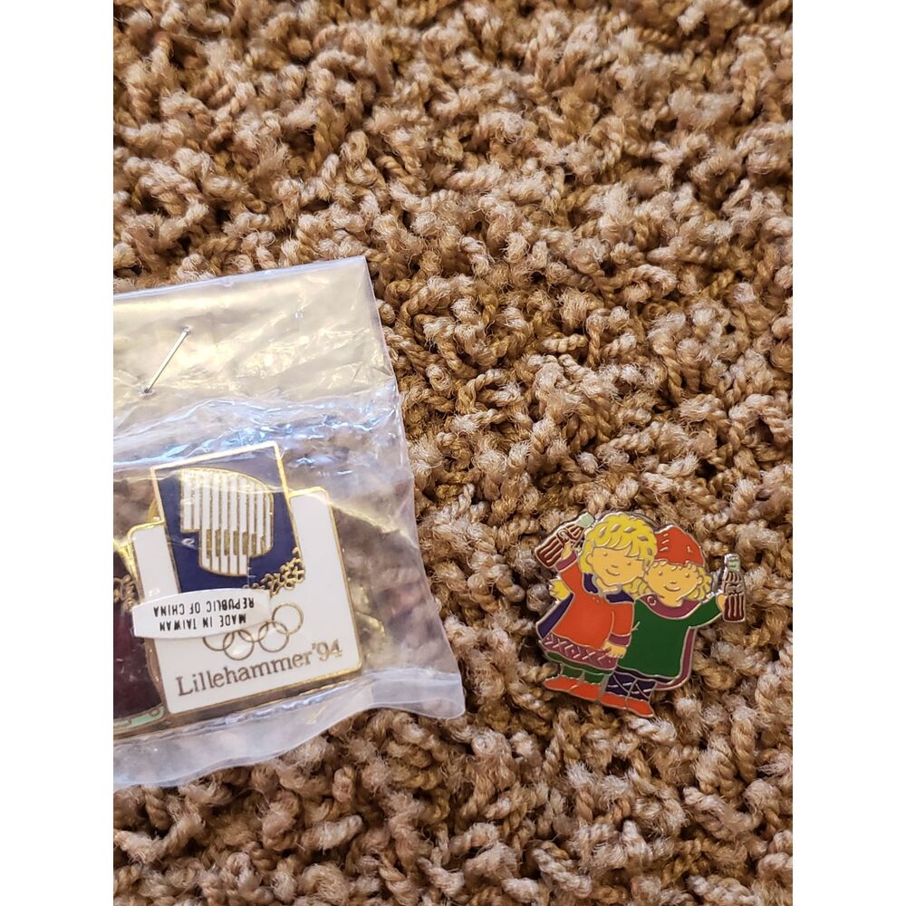Coca Cola Olympic Collectible Pins - Lillehammer 1994 Olympic Pins Lot of 2
